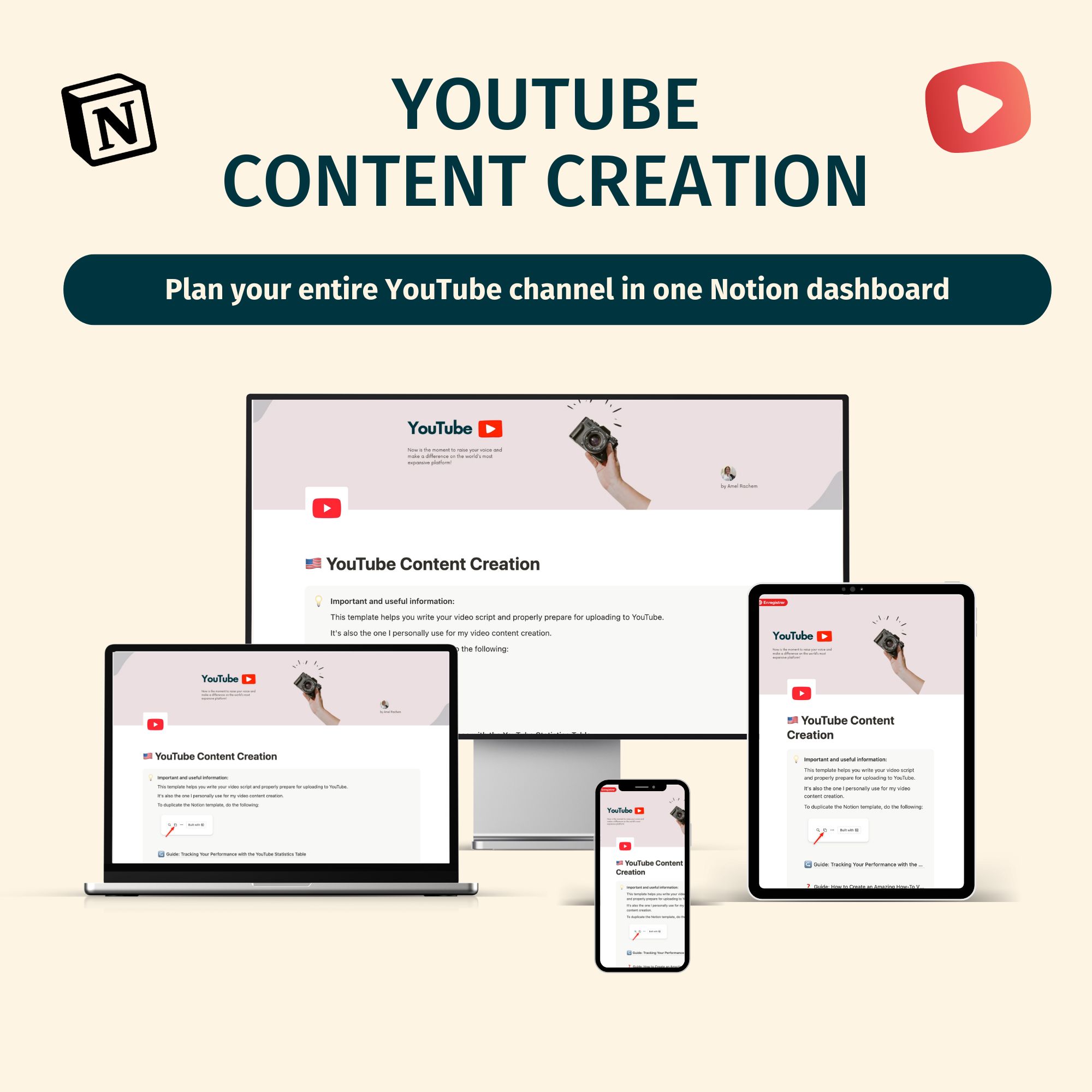 Template concept creation YouTube content